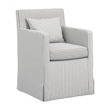 Hettie Dining Chair - Grey Thin Stripe