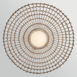 Arlen 1 Light X-Large Outdoor Pendant Light - Black & Rattan