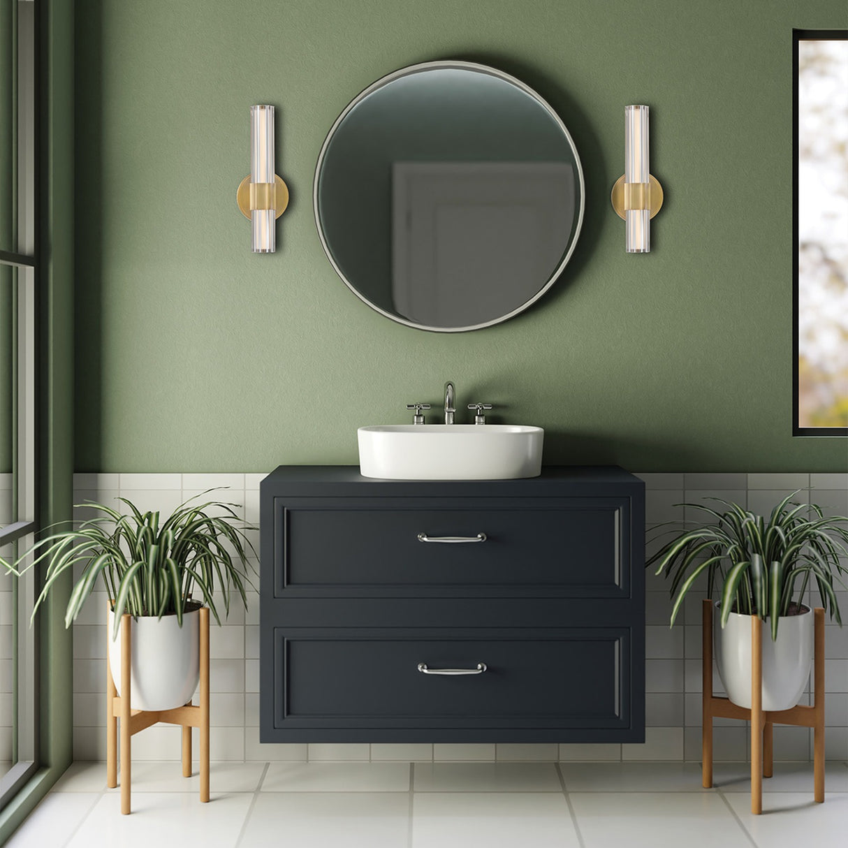 Georgette Small Wall Light - Lacquered Brass