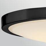 Kieran Semi-Flush Ceiling Light - Black & Brass