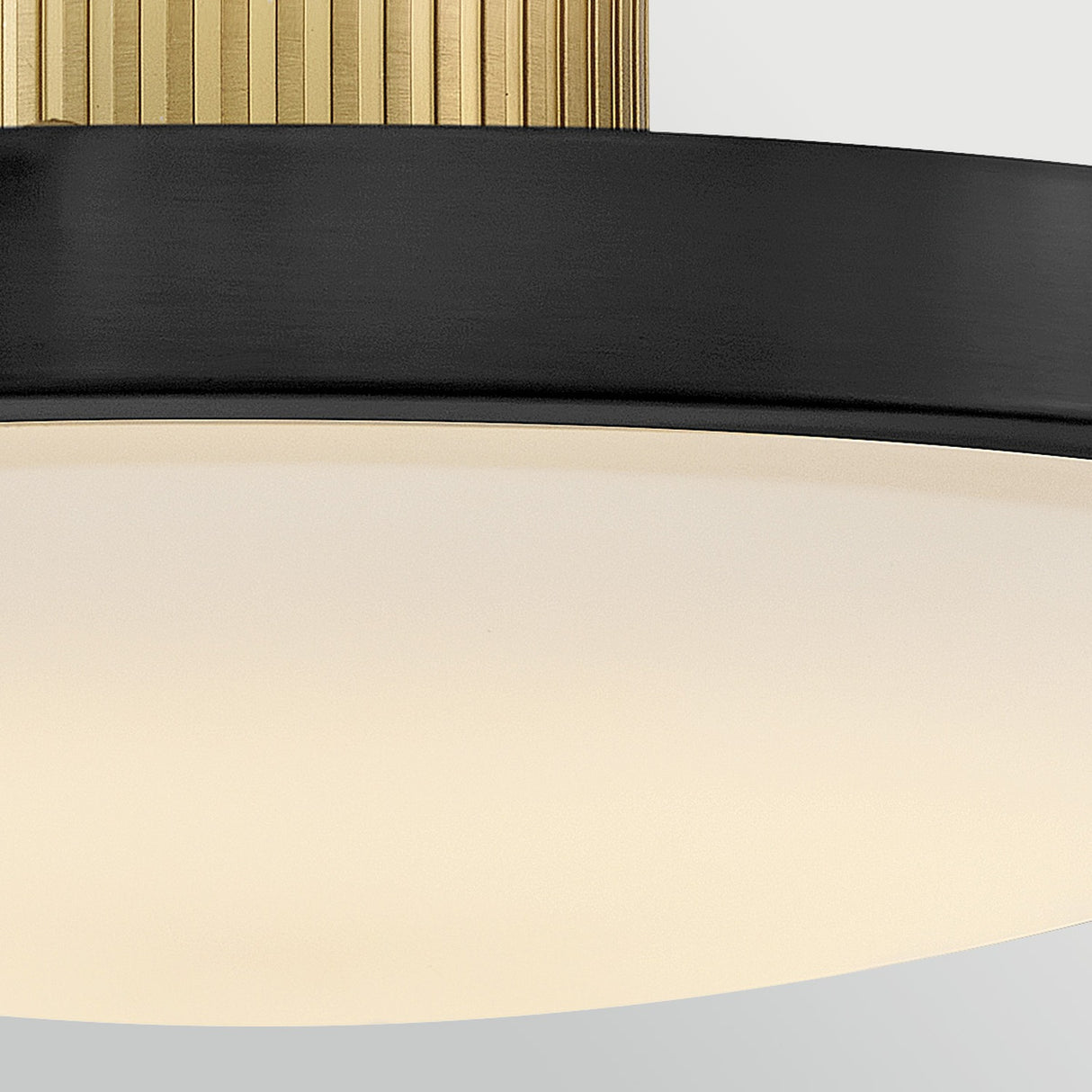 Kieran Semi-Flush Ceiling Light - Black & Brass