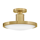 Kieran Semi-Flush Ceiling Light - Lacquered Brass