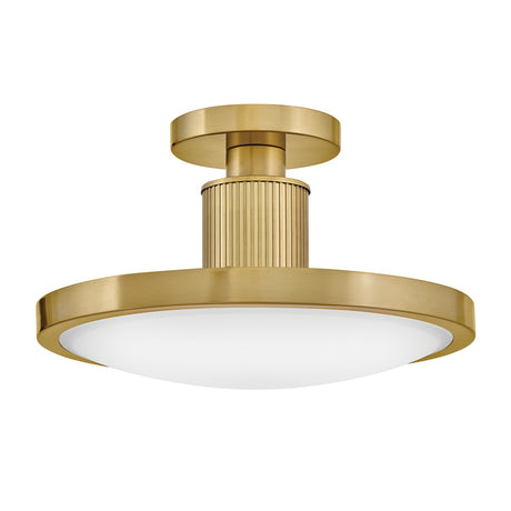 Kieran Semi-Flush Ceiling Light - Lacquered Brass