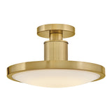 Kieran Semi-Flush Ceiling Light - Lacquered Brass