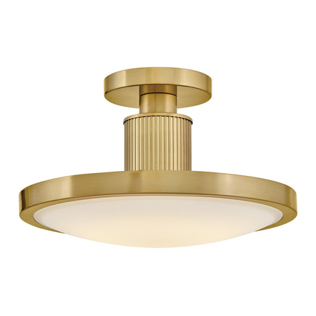 Kieran Semi-Flush Ceiling Light - Lacquered Brass