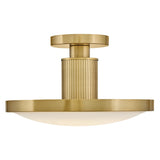 Kieran Semi-Flush Ceiling Light - Lacquered Brass