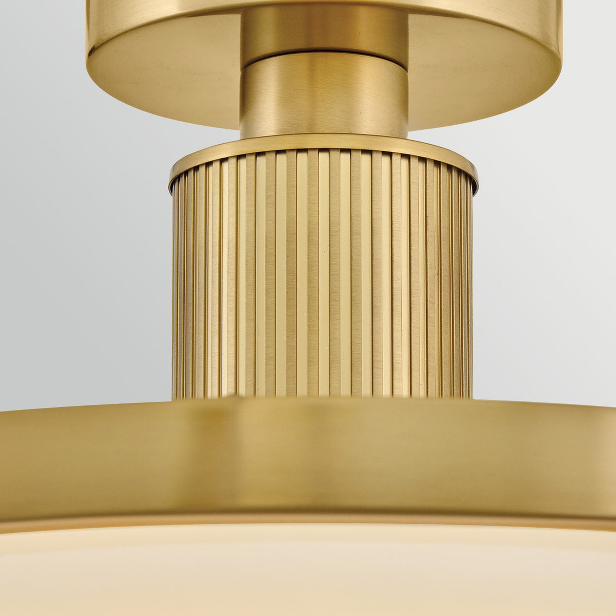 Kieran Semi-Flush Ceiling Light - Lacquered Brass