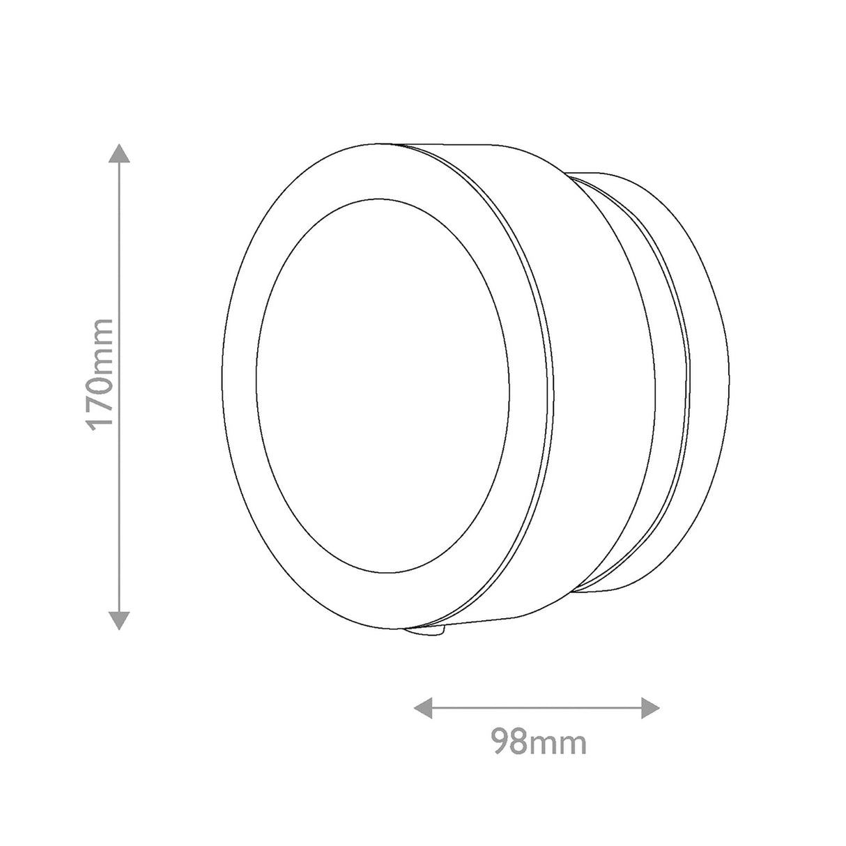 Mercer 1 Light Small Wall Light - Matt Black