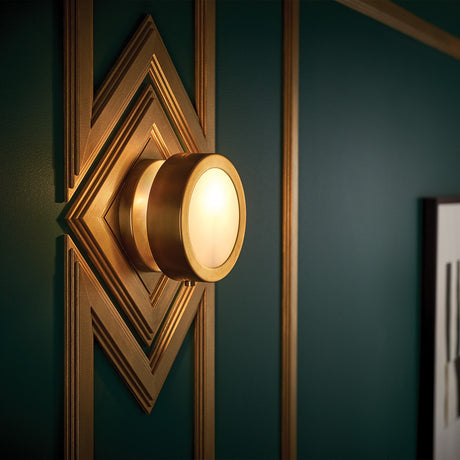 Mercer 1 Light Small Wall Light - Heritage Brass