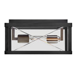 Monte 2 Light Outdoor Flush Ceiling Light - Black