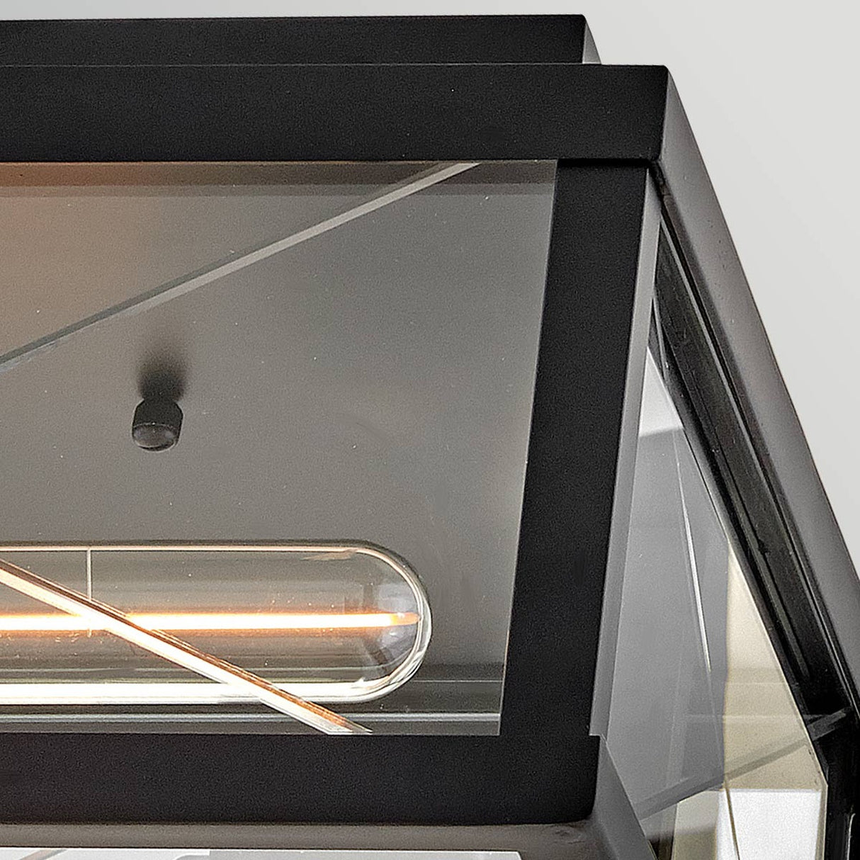 Monte 2 Light Outdoor Flush Ceiling Light - Black