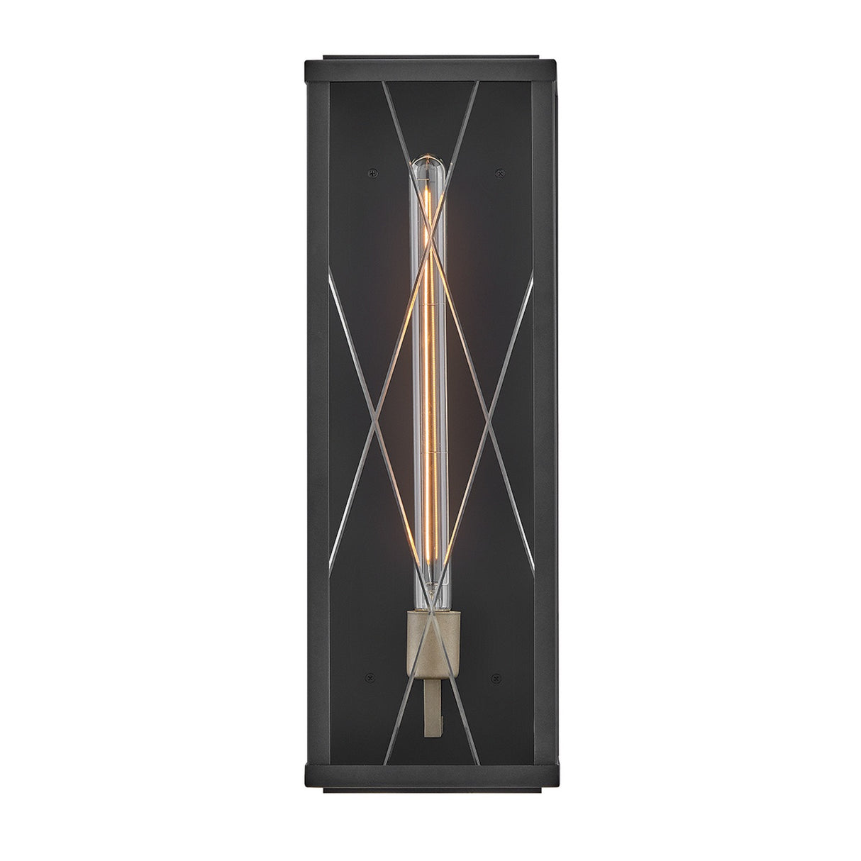 Monte 1 Light Large Outdoor Lantern - Black