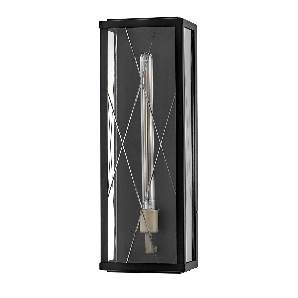 Monte 1 Light Large Outdoor Lantern - Black