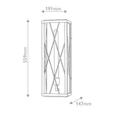 Monte 1 Light Large Outdoor Lantern - Black