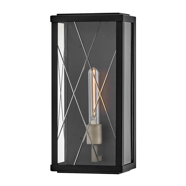 Monte 1 Light Medium Outdoor Lantern - Black