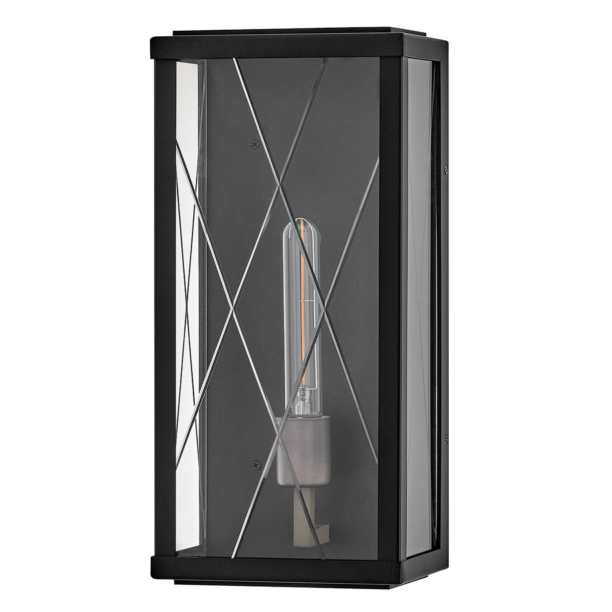 Monte 1 Light Medium Outdoor Lantern - Black