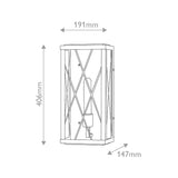Monte 1 Light Medium Outdoor Lantern - Black