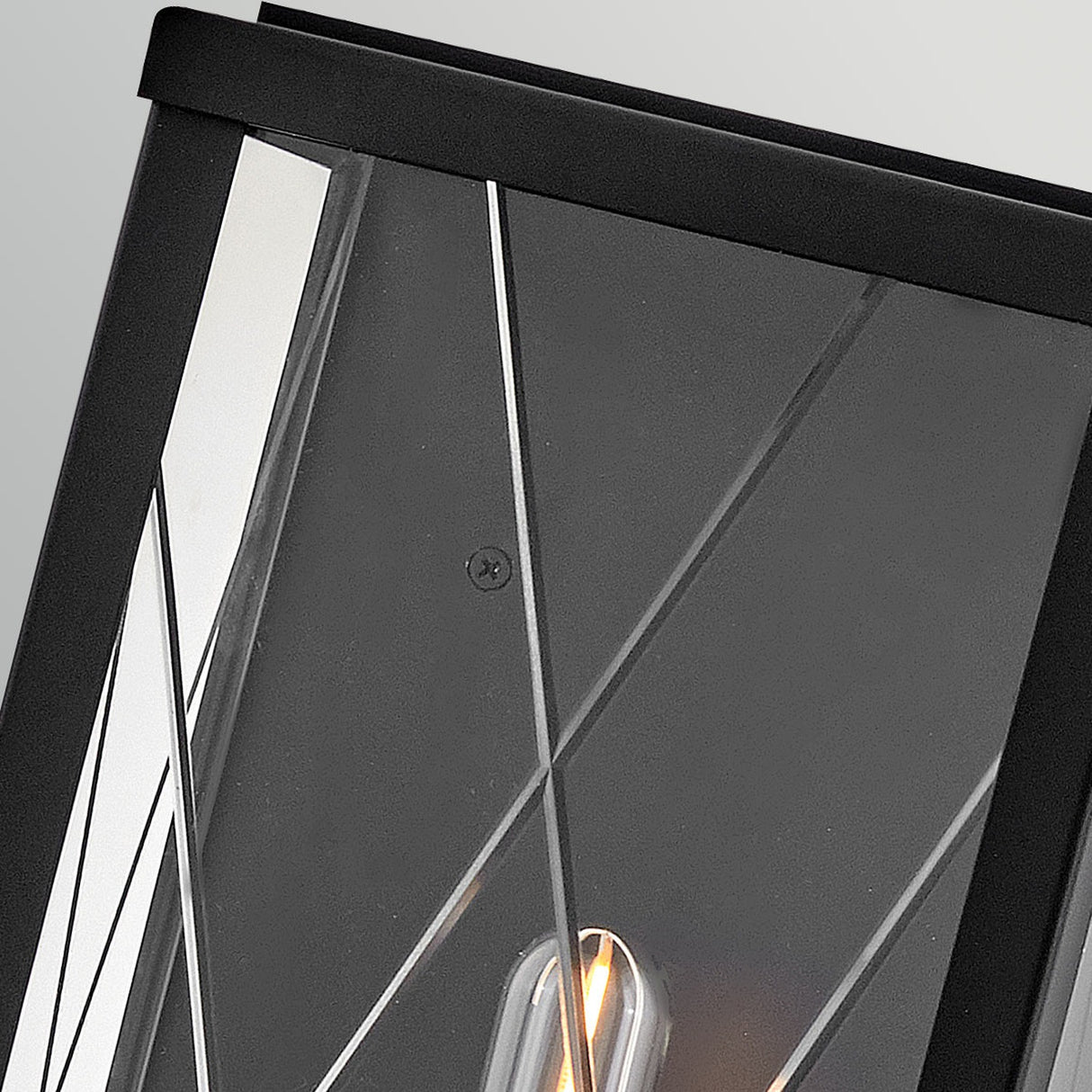 Monte 1 Light Medium Outdoor Lantern - Black