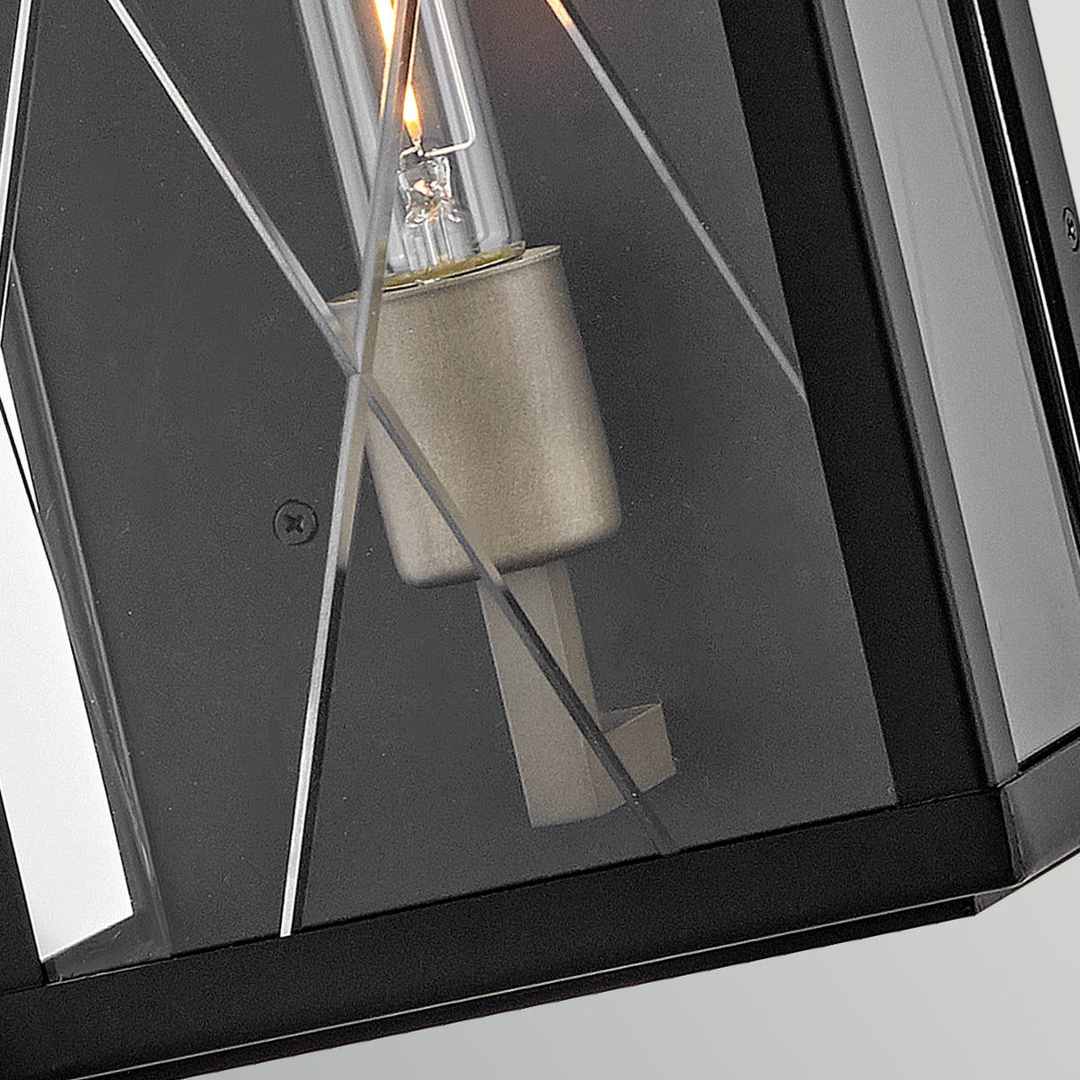 Monte 1 Light Medium Outdoor Lantern - Black