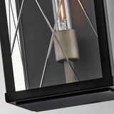 Monte 1 Light Medium Outdoor Lantern - Black