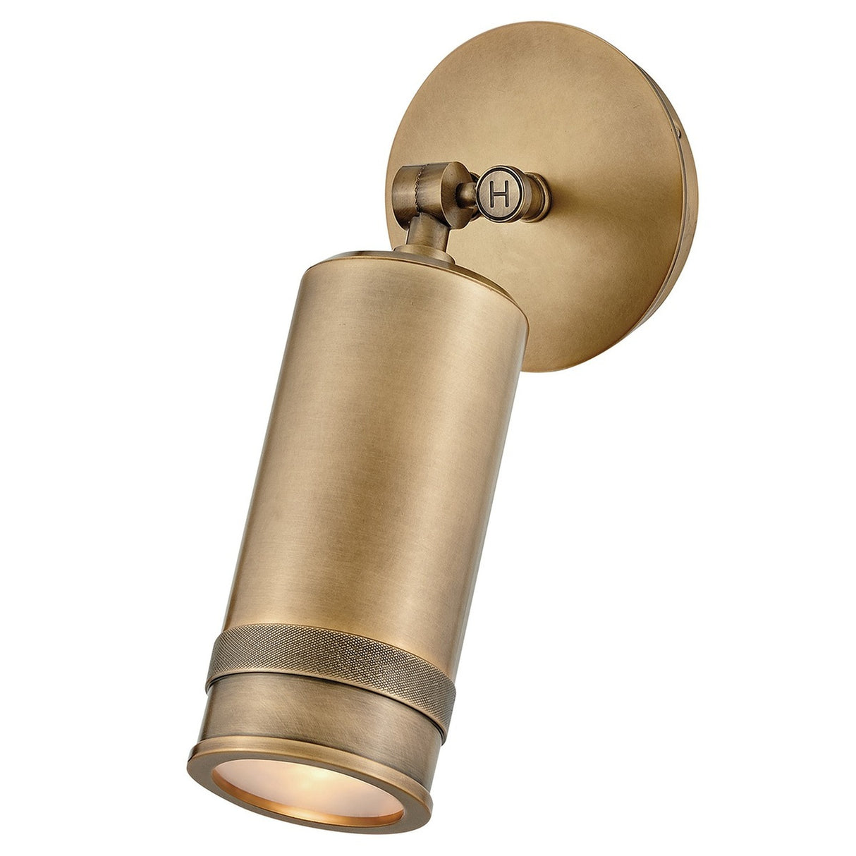 Pratt 1 Light Outdoor Wall Spotlight - Heritage Brass