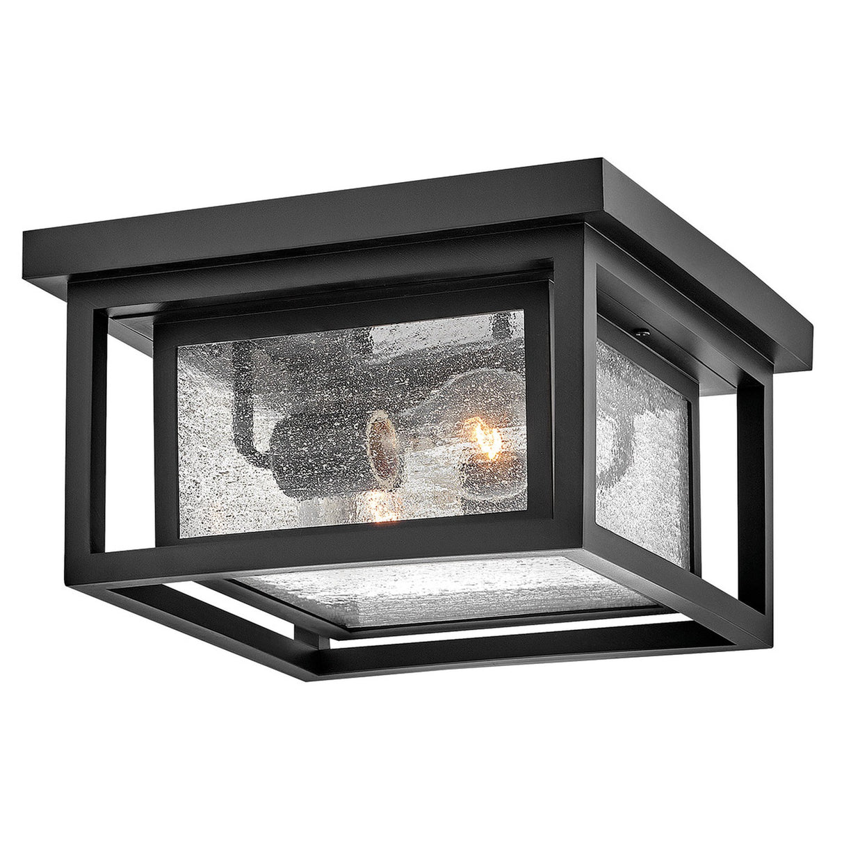 Republic 2 Light Small Outdoor Lantern - Black