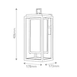 Republic 1 Light Medium Outdoor Lantern - Black