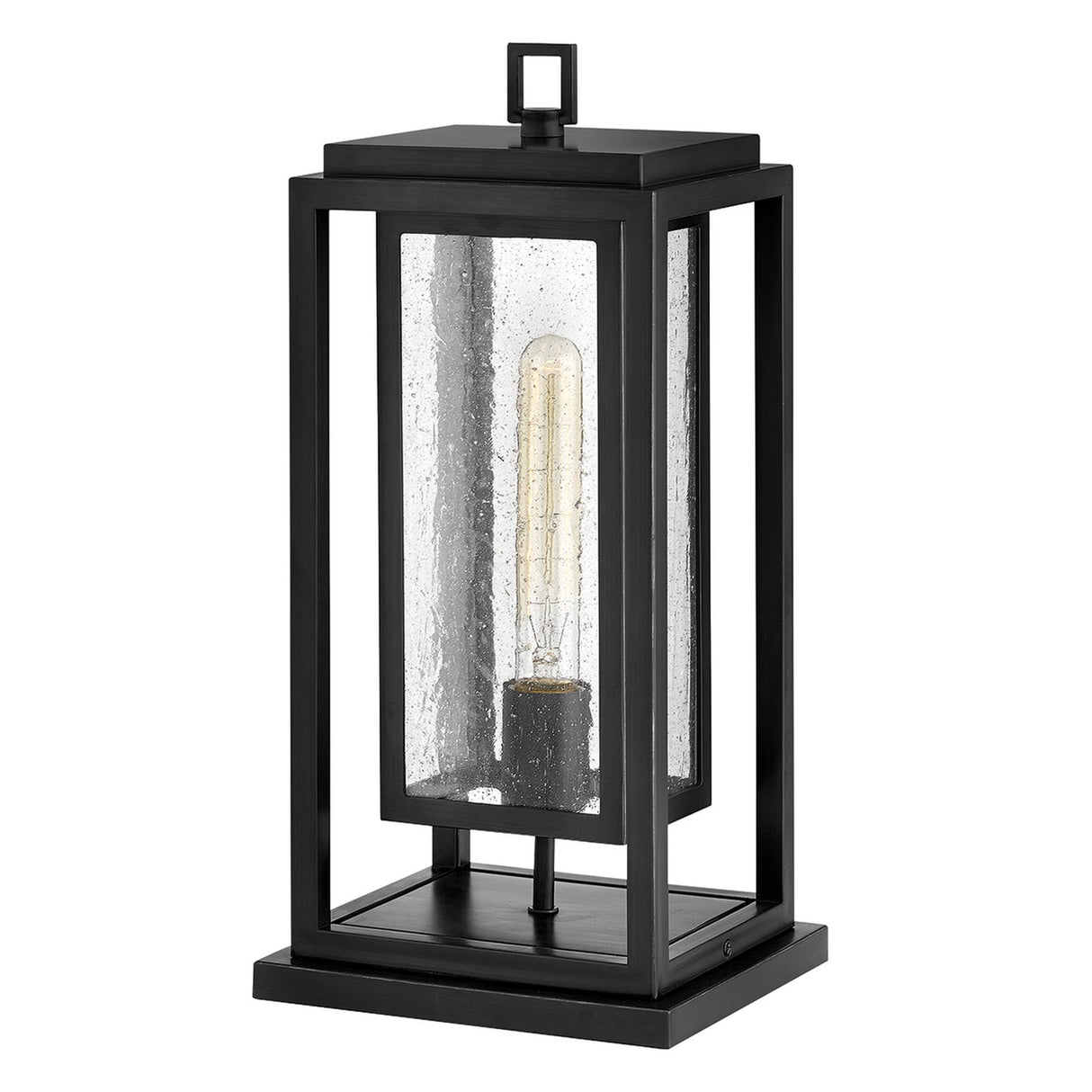 Republic 1 Light Medium Pedestal Light - Black