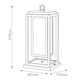 Republic 1 Light Medium Pedestal Light - Black