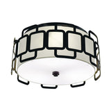 Sabina 3 Light Flush Ceiling Light - Black