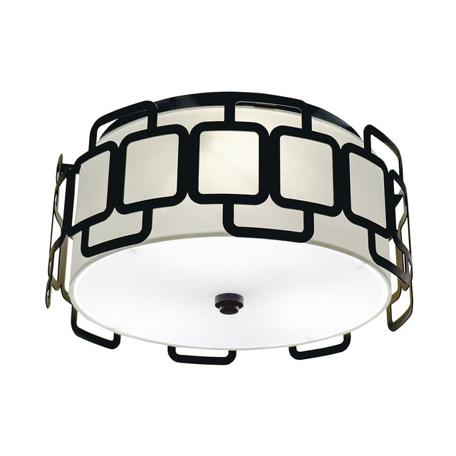 Sabina 3 Light Flush Ceiling Light - Black