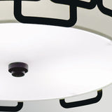 Sabina 3 Light Flush Ceiling Light - Black
