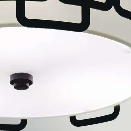 Sabina 3 Light Flush Ceiling Light - Black