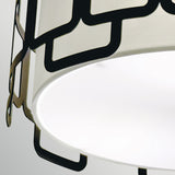 Sabina 3 Light Flush Ceiling Light - Black
