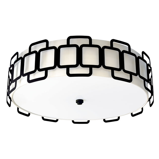 Sabina 4 Light Large Flush Ceiling Light - Black