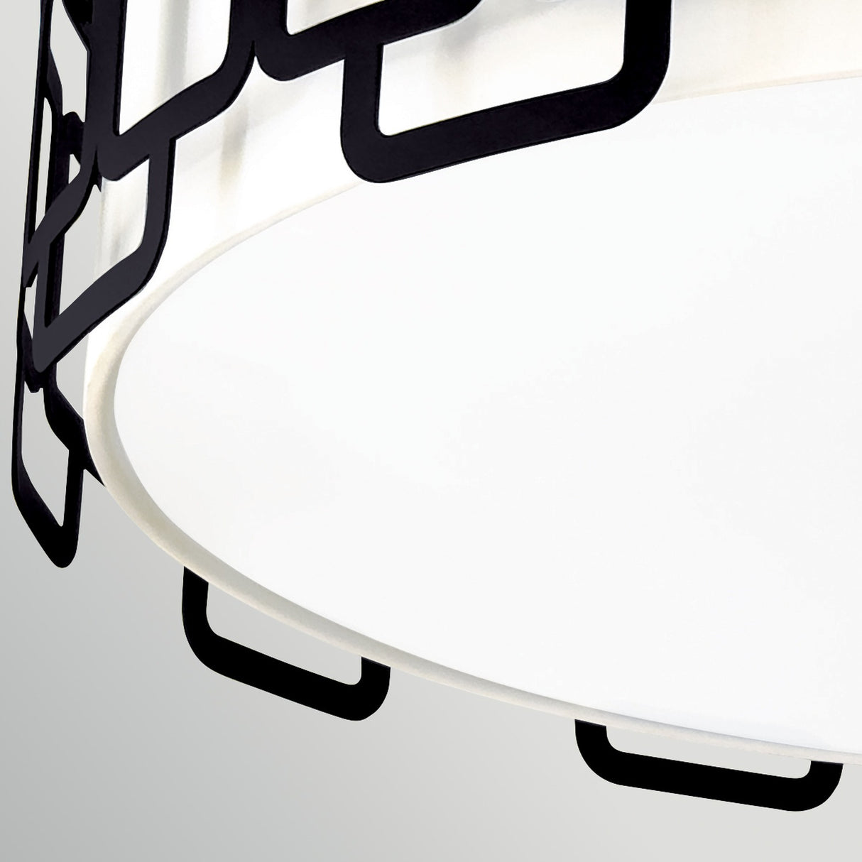Sabina 4 Light Large Flush Ceiling Light - Black