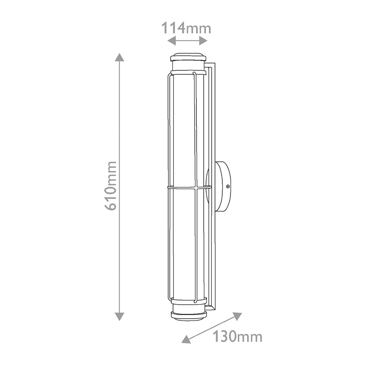 Saylor Medium Wall Light - Heritage Brass