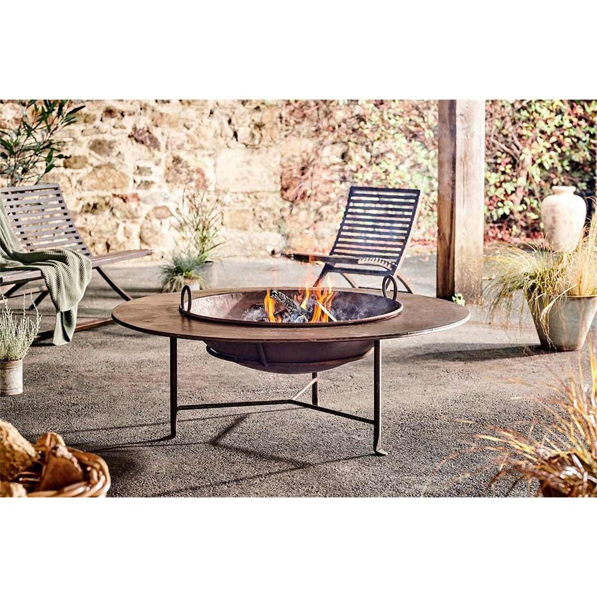 Halali Kadai Fire Pit & Surround - Rust