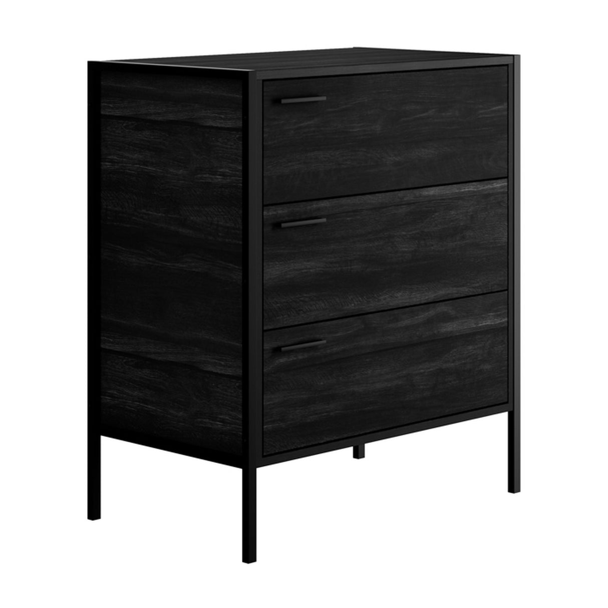 Hoxton 3 Drawer Chest of Drawers - Black