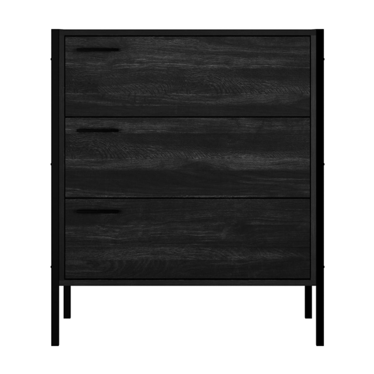 Hoxton 3 Drawer Chest of Drawers - Black
