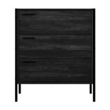 Hoxton 3 Drawer Chest of Drawers - Black