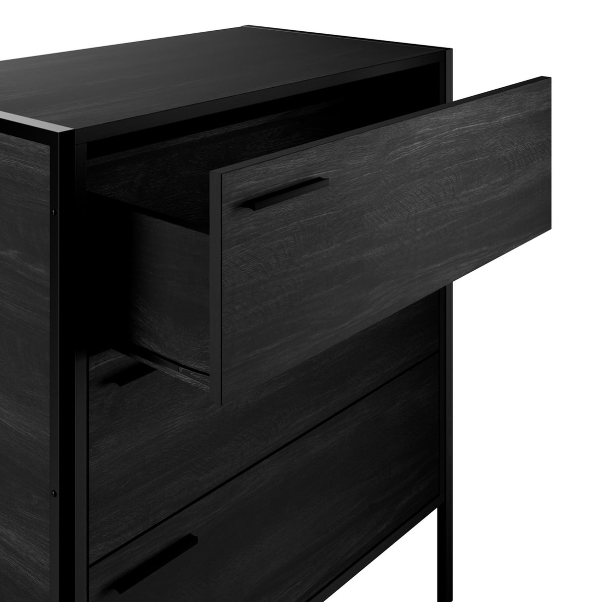 Hoxton 3 Drawer Chest of Drawers - Black