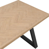 Hyde Dining Table - Natural with Black