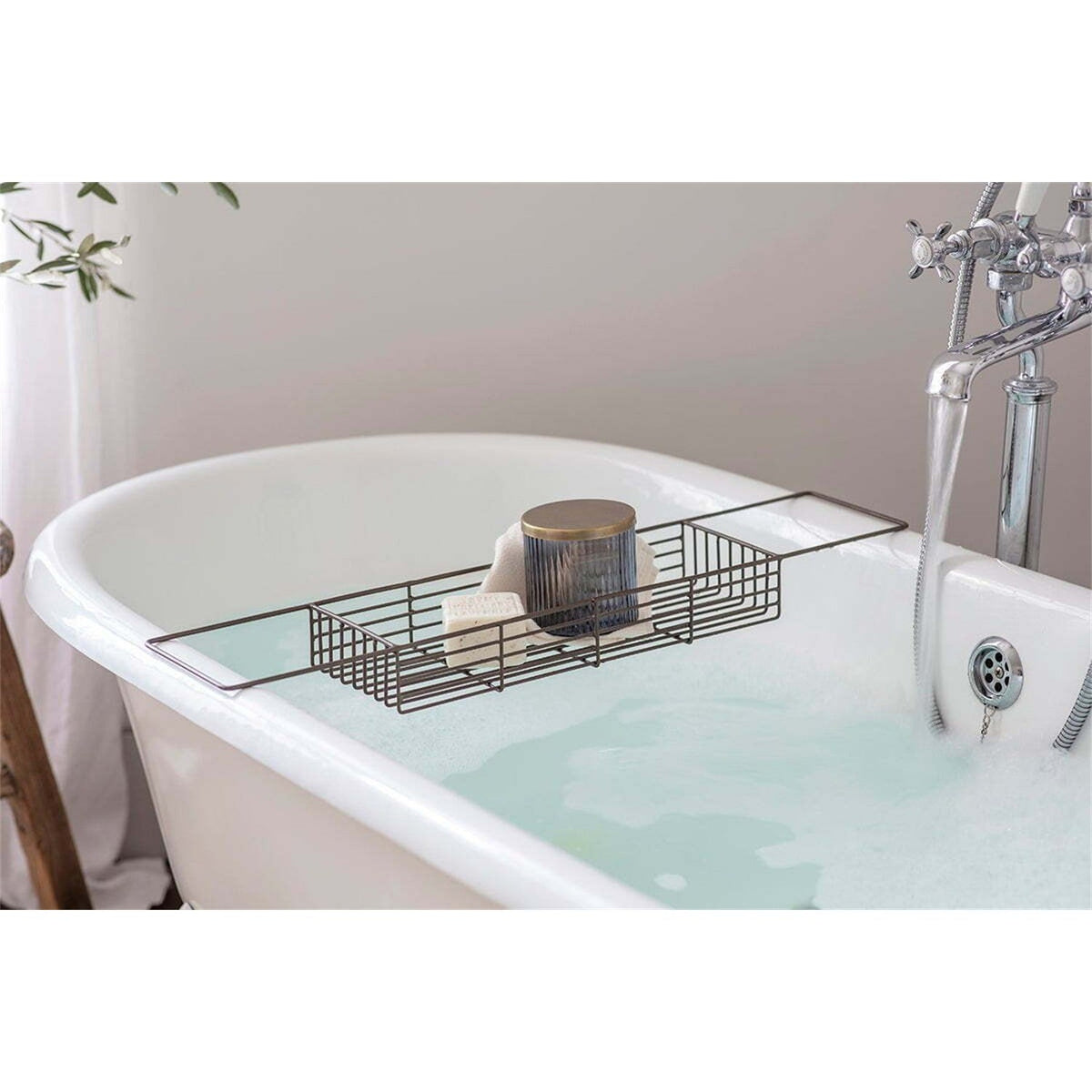 Indore Wire Bath Bridge - Aged Brass