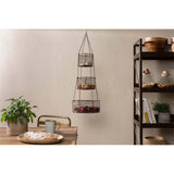 Inkollu Three Tier Hanging Storage Basket - Aged Brass