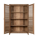 Ibo Large Reclaimed Wooden Slatted Cabinet - Natural