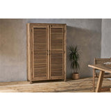 Ibo Large Reclaimed Wooden Slatted Cabinet - Natural