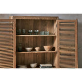 Ibo Large Reclaimed Wooden Slatted Cabinet - Natural