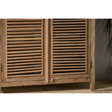 Ibo Large Reclaimed Wooden Slatted Cabinet - Natural