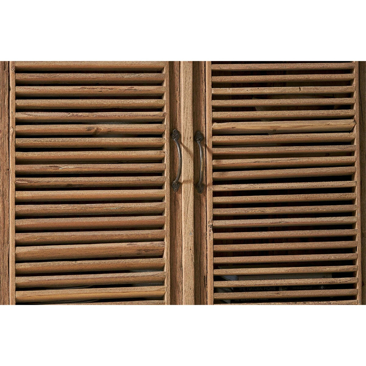 Ibo Large Reclaimed Wooden Slatted Cabinet - Natural
